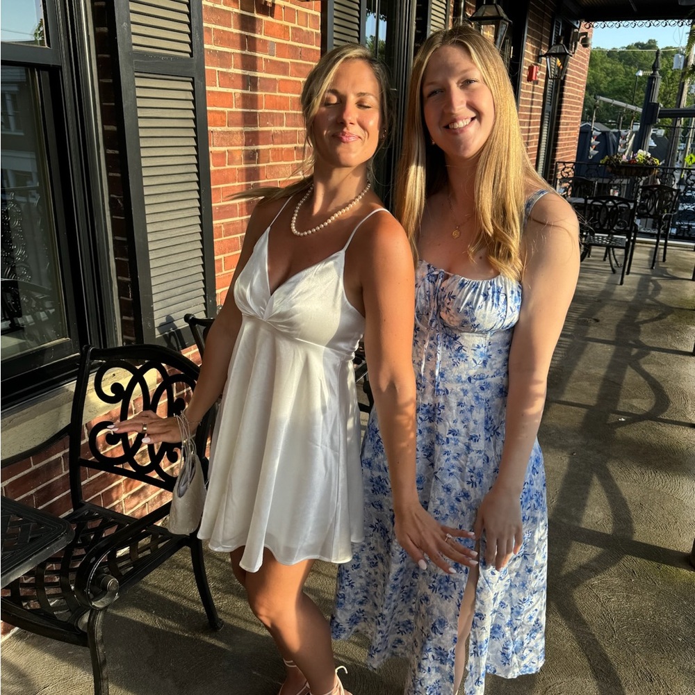 Lulus White Satin Mini Dress